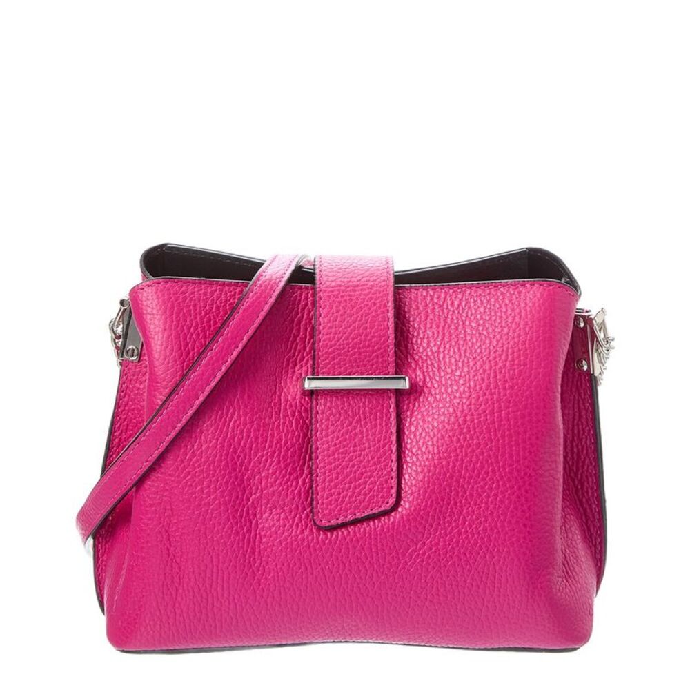 Italian Leather Crossbody, Pink